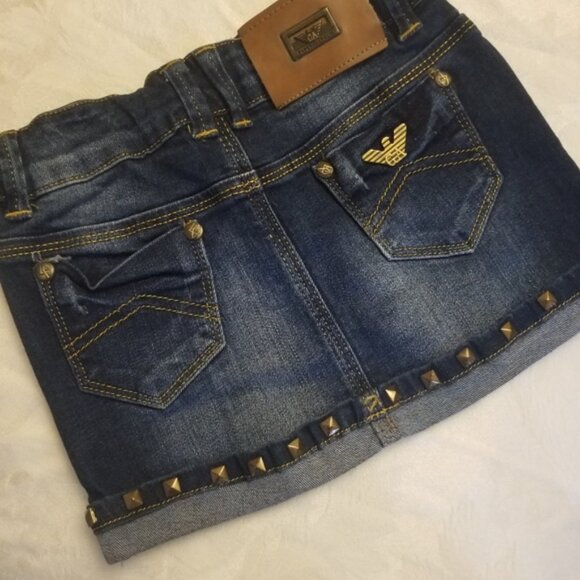 Armani Exchange studded toddler denim skirt toddler size 5 (D18) - Picture 7 of 7